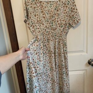 Floral v-neck dress